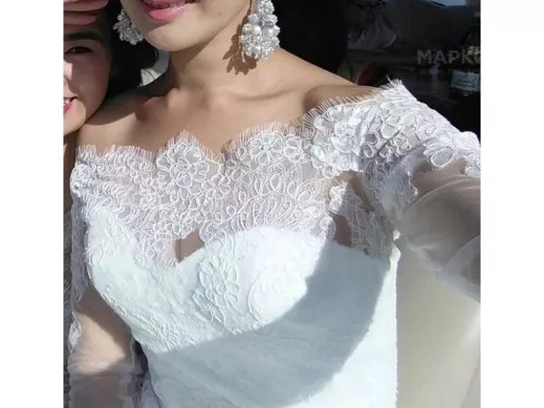 Продам из коллекции 2015,  кружевное цвета айвори свадебное платье 2